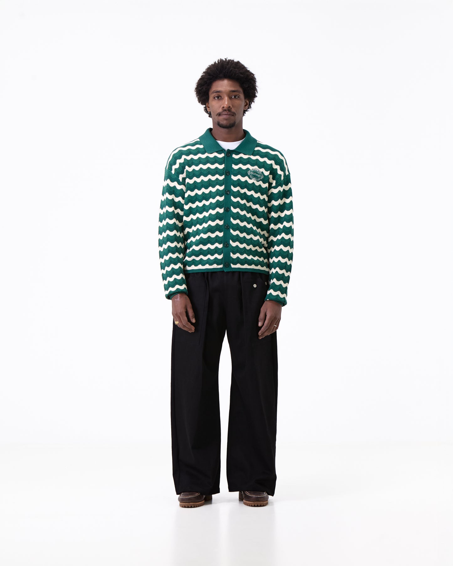 "C'ÉTAIT UNE BELLE HISTOIRE" GREEN CARDIGAN (PRECOMMANDE)