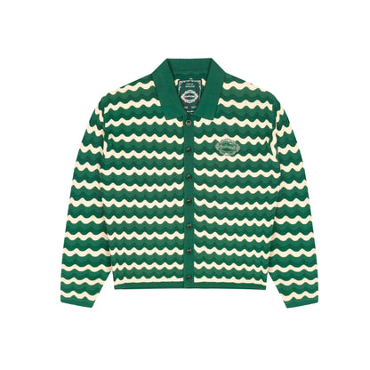 "C'ÉTAIT UNE BELLE HISTOIRE" GREEN CARDIGAN (PRECOMMANDE)