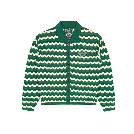 "C'ÉTAIT UNE BELLE HISTOIRE" GREEN CARDIGAN (PRECOMMANDE)