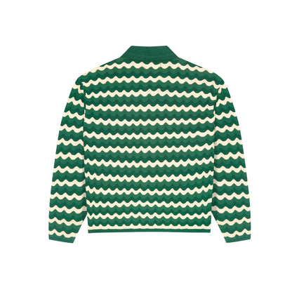 "C'ÉTAIT UNE BELLE HISTOIRE" GREEN CARDIGAN (PRECOMMANDE)
