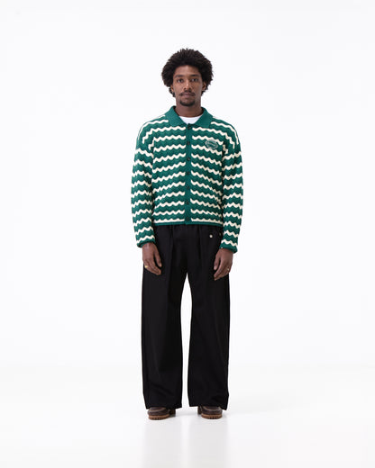 "C'ÉTAIT UNE BELLE HISTOIRE" GREEN CARDIGAN (PRECOMMANDE)